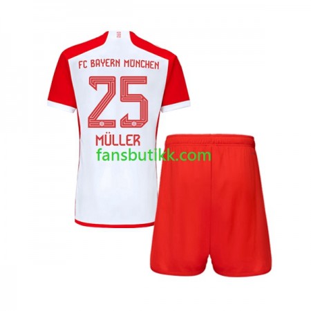 Fotballdrakt Bayern München Thomas Muller 25 Barn Hjemmetrøye 2023-2024 Kortermet